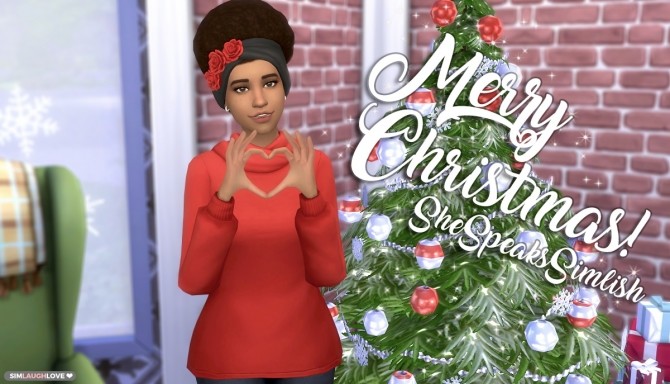 Sims 4 Happy Holidays shespeakssimlish set at SimLaughLove