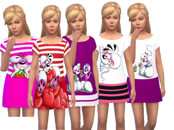 Sims 4 Mouse Dress Kids by Louisa 1 at TSR