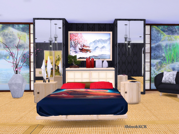 Sims 4 Japan Bedroom by ShinoKCR at TSR