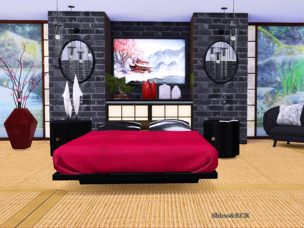 Sims 4 Japan Bedroom by ShinoKCR at TSR