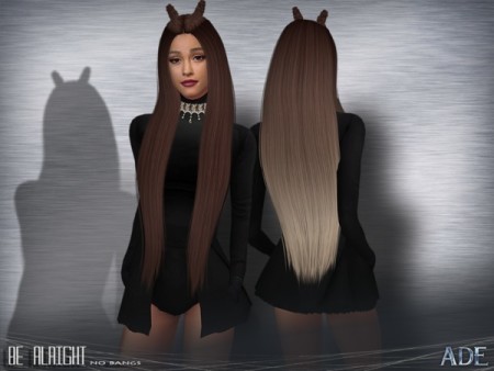 BeAlright Hair No Bangs by Ade_Darma at TSR » Sims 4 Updates