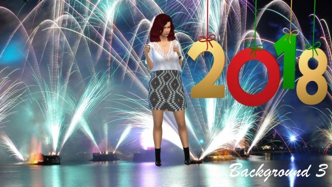 Sims 4 Happy New Year 2018 CAS Backgrounds at Annett’s Sims 4 Welt