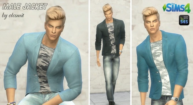 Sims 4 Male sweatshirt and jacket at OleSims
