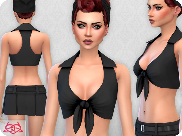 Sims 4 Vane top by Colores Urbanos at TSR