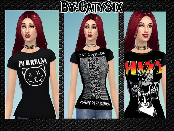 T-shirts Cats Rock VOL 2 at CatySix » Sims 4 Updates