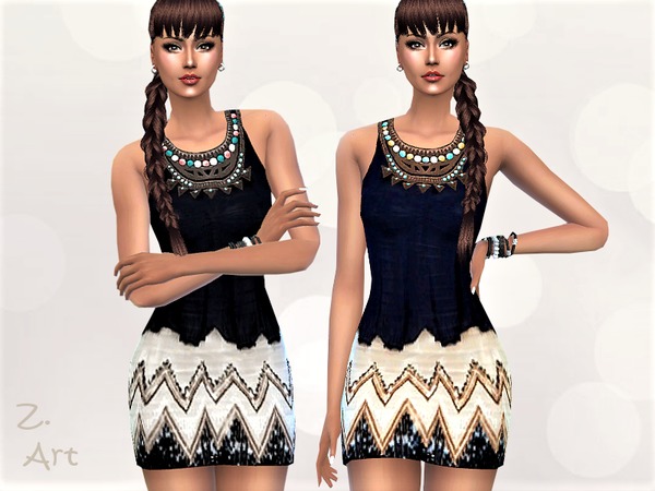 Sims 4 PartyZ 02 mini dress by Zuckerschnute20 at TSR