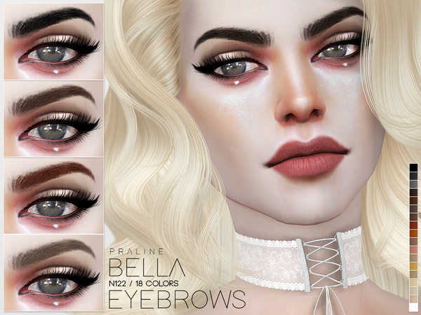 Sims 4 Bella Eyebrows N122 by Pralinesims at TSR