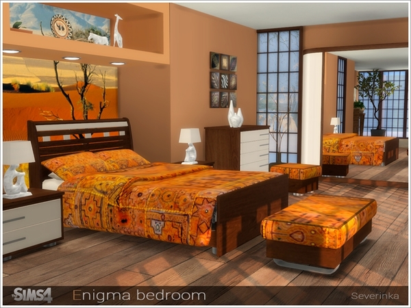 Sims 4 Enigma bedroom by Severinka at TSR