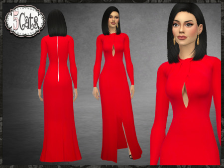 ZM Cady Front Slit Gown by Five5Cats at TSR