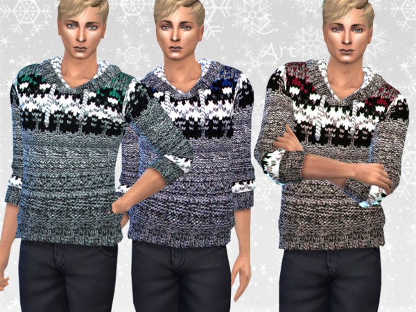 Sims 4 Winter CollectZ Men 01 sweater by Zuckerschnute20 at TSR