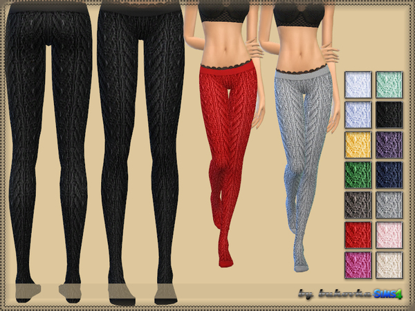 Sims 4 Knitted Tights by bukovka at TSR