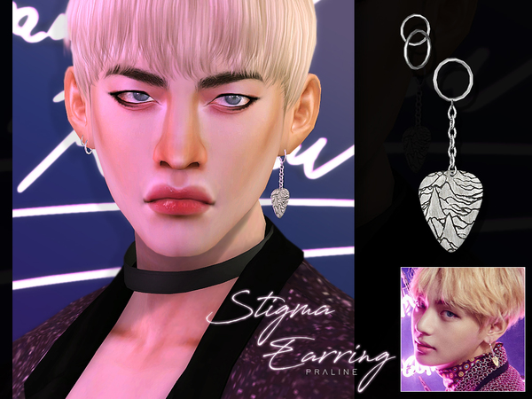 Sims 4 Stigma Earrings by Pralinesims at TSR