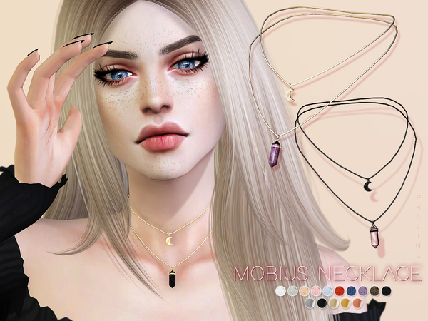 Sims 4 Mobius Necklace by Pralinesims at TSR