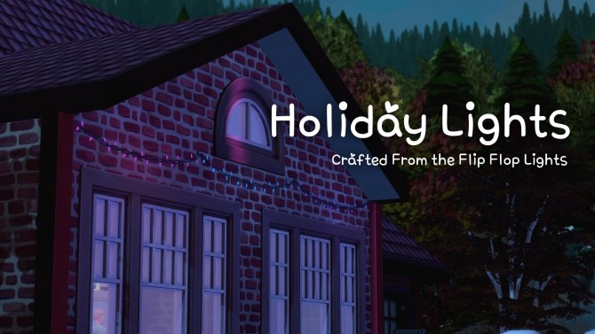 Sims 4 Holiday wall lights + Recolors by littledica at Mod The Sims