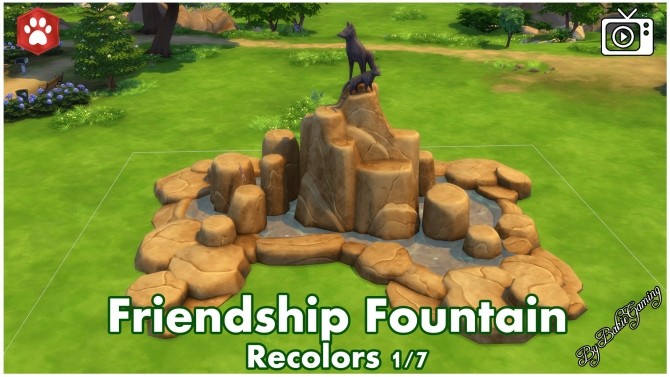 Sims 4 Friendship Fountain by Bakie at Mod The Sims