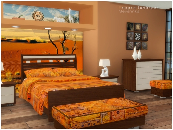 Sims 4 Enigma bedroom by Severinka at TSR