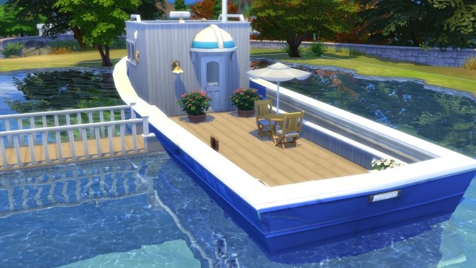 Sims 4 The Ocean Waves Houseboat on the Lake by Snowhaze at Mod The Sims