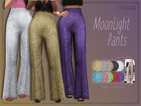 Sims 4 Moonlight Pants by Trillyke at TSR
