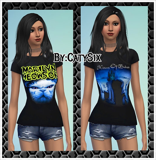 Sims 4 T shirts Cats Rock VOL 3 at CatySix