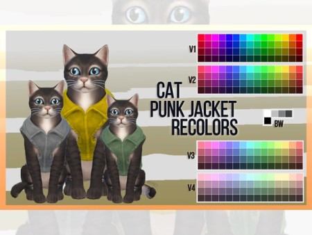 Cat Punk Jacket Recolors by mayrez at TSR