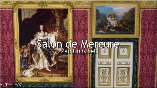 Sims 4 Salon de Mercure Paintings Set by TheJim07 at Mod The Sims