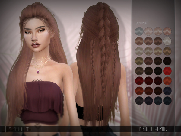 Sims 4 Nelli Hair by LeahLillith at TSR