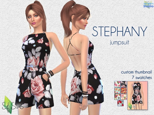 Sims 4 STEPHANY jumpsuit by SF Sims at TSR