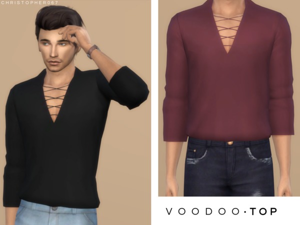 Sims 4 Voodoo Top Tucked by Christopher067 at TSR