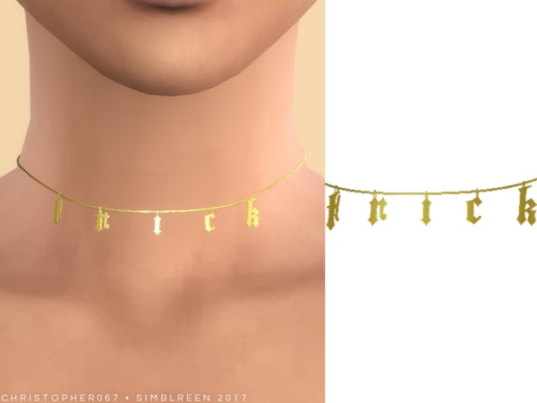 Sims 4 Trick Choker by Christopher067 at TSR