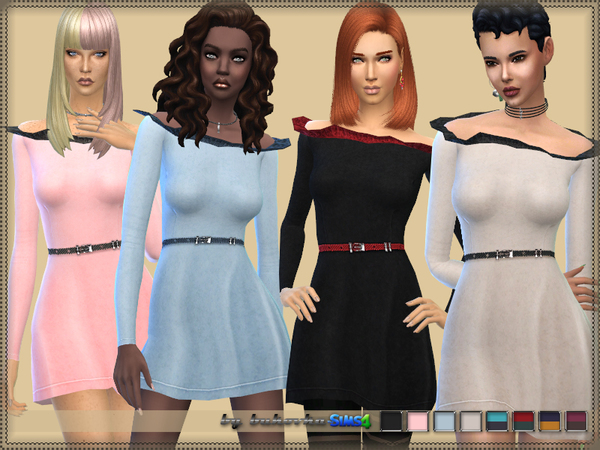 Sims 4 Frill Dress by bukovka at TSR