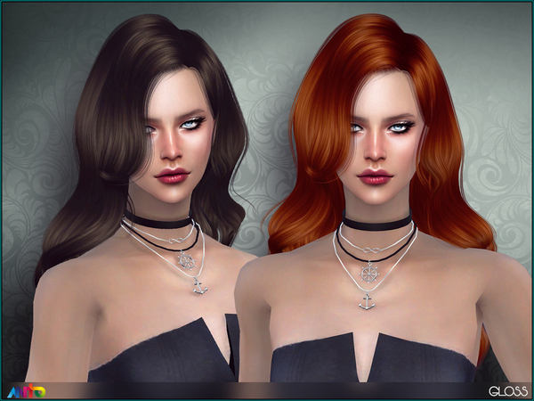 Sims 4 Gloss Hair by Anto at TSR