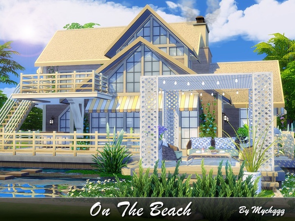 Sims 4 On The Beach house by MychQQQ at TSR