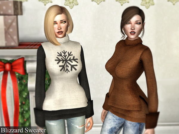 Sims 4 Blizzard Sweater by Genius666 at TSR