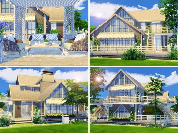 Sims 4 On The Beach house by MychQQQ at TSR