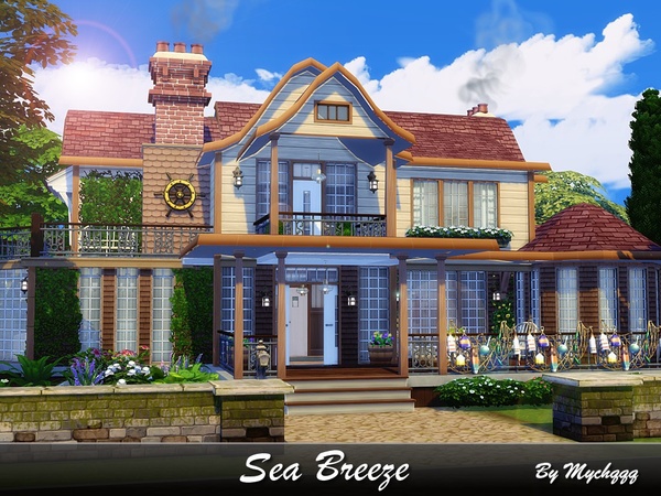 Sims 4 Sea Breeze house by MychQQQ at TSR