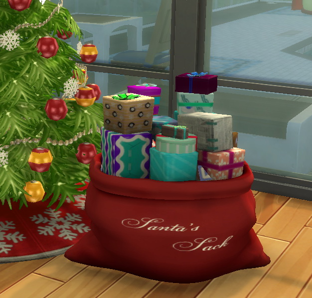 Sims 4 Santas Sneak Peek Sack (toybox) by BigUglyHag at SimsWorkshop
