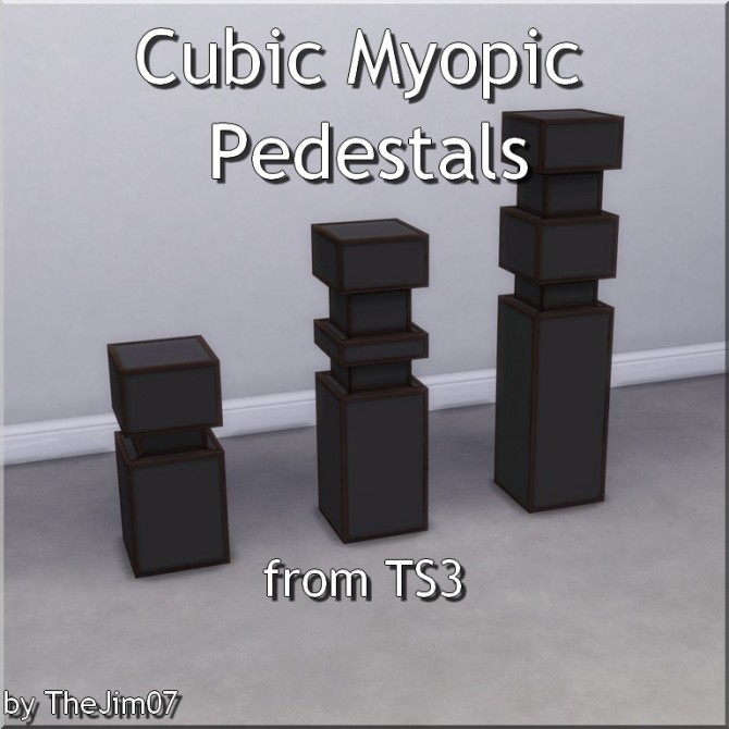 Sims 4 Cubic Myopic Pedestals from TS3 by TheJim07 at Mod The Sims