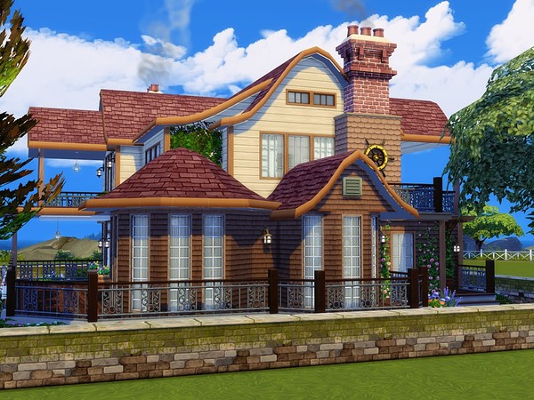 Sims 4 Sea Breeze house by MychQQQ at TSR