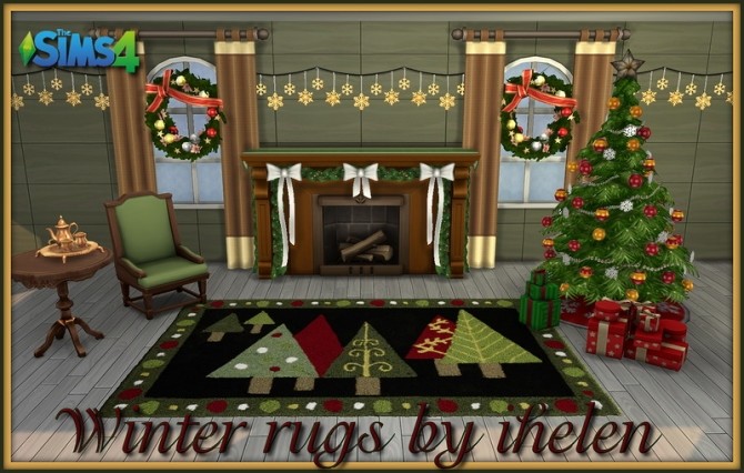 Sims 4 Winter rugs by ihelen at ihelensims