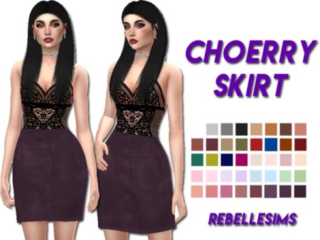 Choerry Skirt by Rebellesims at TSR
