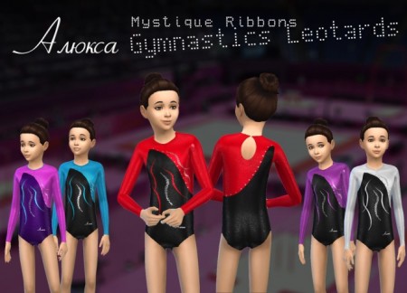 Alyouksa Mystique Ribbons Gymnastics Leotards by SimsRockShop at Mod The Sims