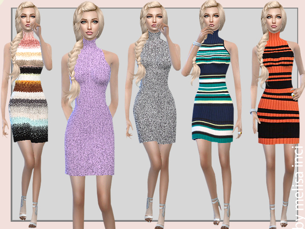 Sims 4 Stripe Bodycon Dress by melisa inci at TSR