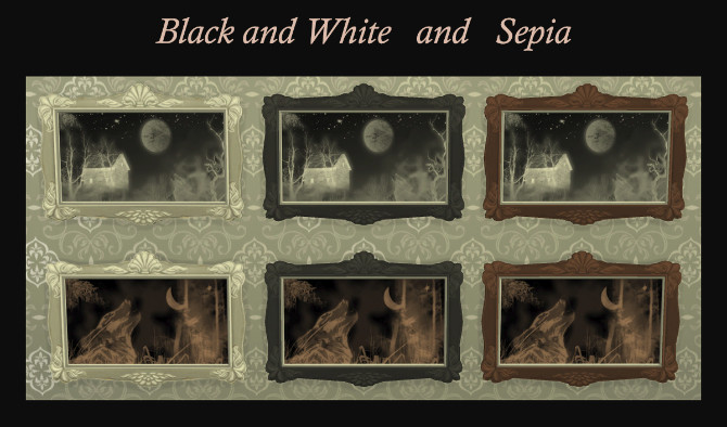 Sims 4 Howling at the Moon Paintings by Simmiller at Mod The Sims
