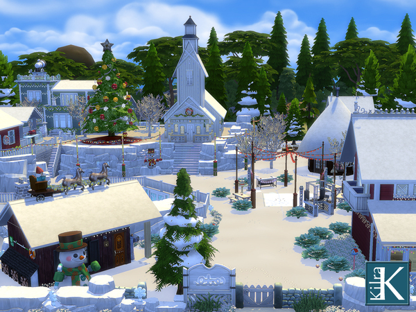 Sims 4 Northern Lights village by kilra at TSR