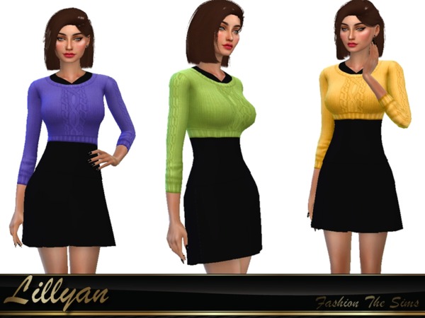 Sims 4 Dress by LYLLYAN at TSR