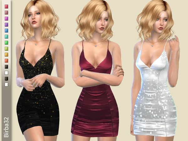 Sims 4 Scarlet Dress by Birba32 at TSR