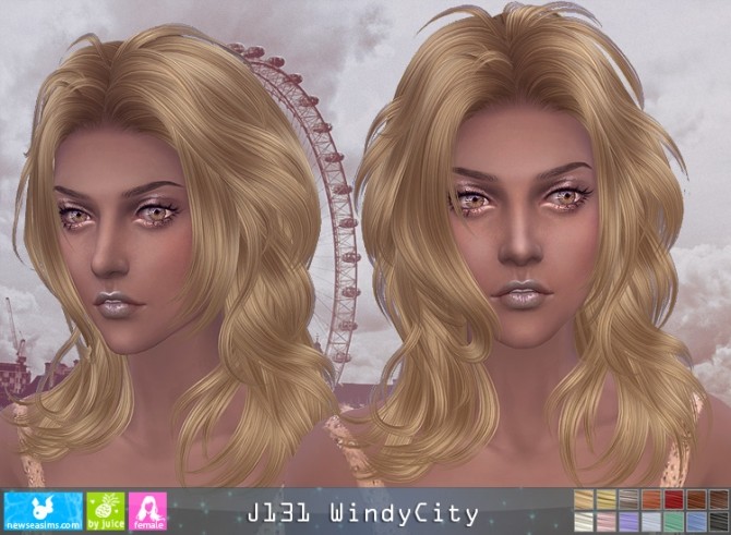 Sims 4 J131 WindyCity hair (Pay) at Newsea Sims 4