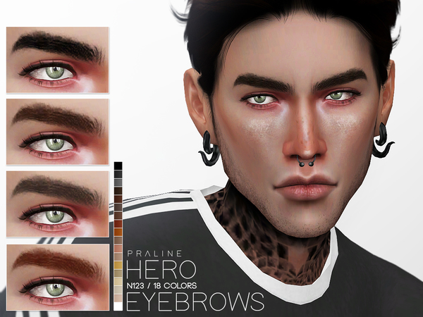 Sims 4 Hero Eyebrows N123 by Pralinesims at TSR