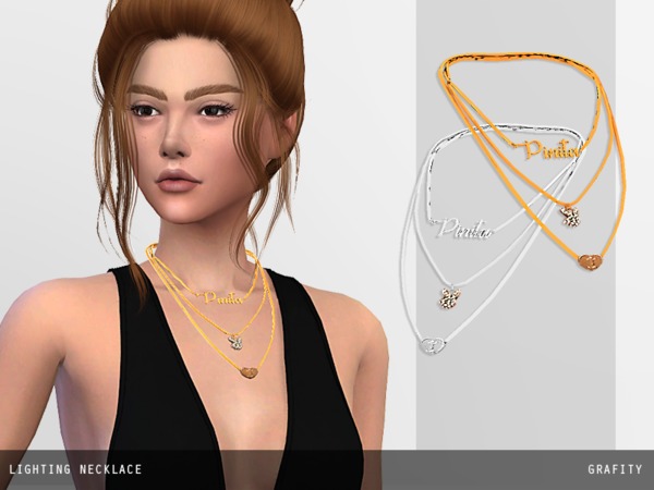 Sims 4 Lighting Necklace by GrafitySims at TSR