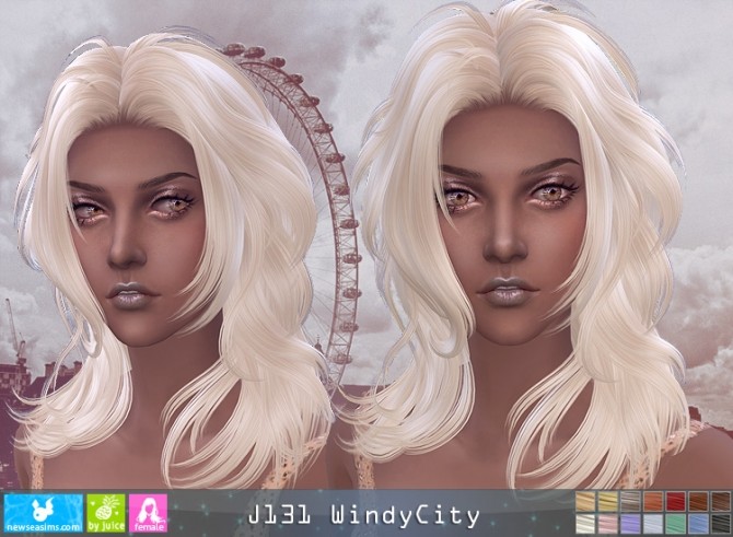 Sims 4 J131 WindyCity hair (Pay) at Newsea Sims 4